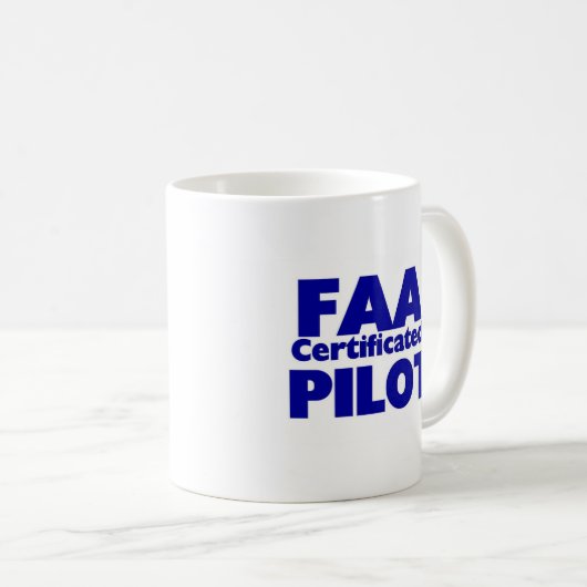 FAA Diplompilot Kaffeetasse (VorderseiteRechts)