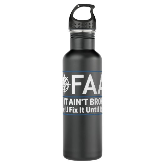 FAA Federal Aviation Authority Shirt Funny Conserv Edelstahlflasche (Vorderseite)