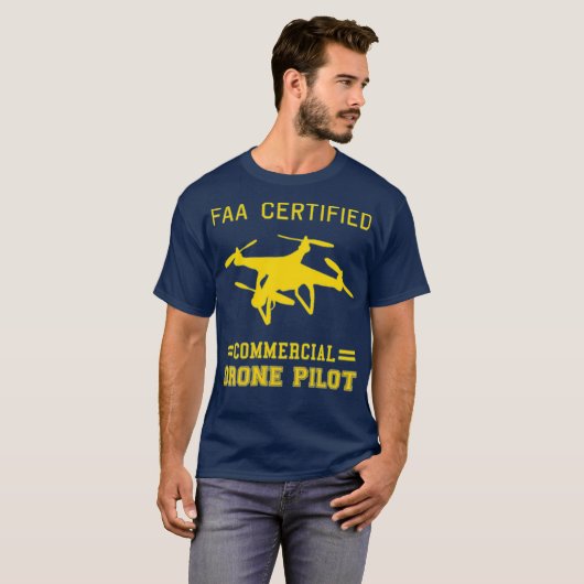 FAA Licensed Commercial UAS Pilot Drone T-Shirt (Vorne ganz)