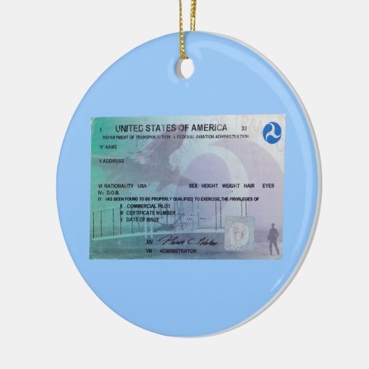 FAA Pilot Keramik Ornament (Links)