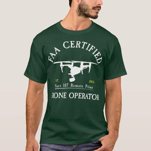 FAA-Pilotprogramm für zertifizierte Drohne T-Shirt (Vorderseite)