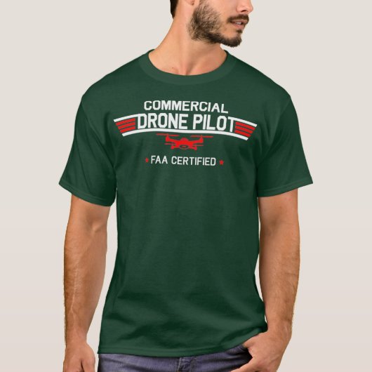 FAA-zertifizierter Drohnenpilot Kommerziell Quadco T-Shirt (Vorderseite)