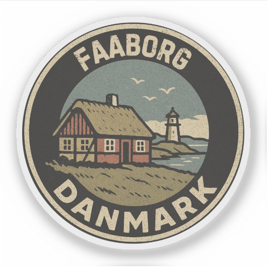 Faaborg, Dänemark Danmark Aufkleber (Vorderseite)