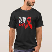 Faalth Hope World AIDS Day Awareness Daisy Blume R T-Shirt (Vorderseite)