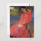 'Faaturuma (Melancholy)' - Paul Gauguin Postcard Postkarte (Vorne/Hinten)