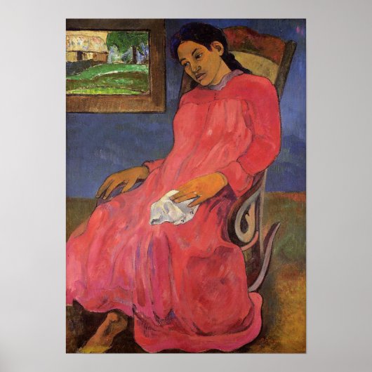 'Faaturuma (Melancholy)' - Paul Gauguin Print Poster (Vorne)