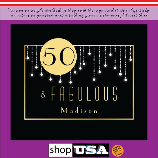 Fab 50. Geburtstag Cooler Spaß Black Tapestry Wandteppich