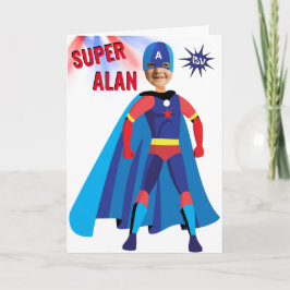 Fab Birthday Superhero USA Atemberaubend Boy Phant Karte