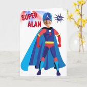 Fab Birthday Superhero USA Atemberaubend Boy Phant Karte (Gelbe Blume)