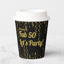 Fab Black and Gold Ribbons 50. Geburtstagsparty