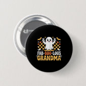 Fab-boo-laue Oma Niedlich Ghost Halloween-Mama Button (Vorne & Hinten)