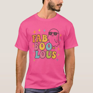 Fab-BOO-laues Retro-Halloween-Geisterdesign T-Shirt