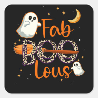 Fab boo loe - Halloween Quadratischer Aufkleber