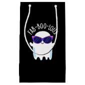 Fab-Boo-Lous Funny Ghost Pun Dark BG Kleine Geschenktüte (Vorderseite)
