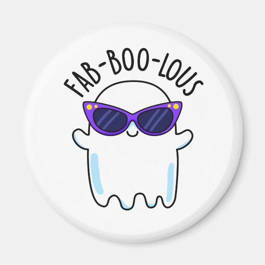 Fab-Boo-Lous Funny Ghost Pun Magnet (Vorne)