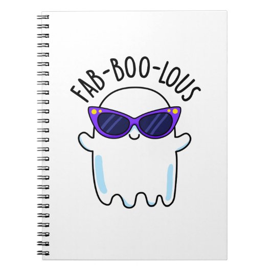 Fab-Boo-Lous Funny Ghost Pun Notizblock (Vorderseite)