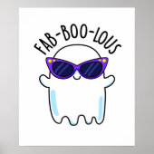 Fab-Boo-Lous Funny Ghost Pun Poster (Vorne)
