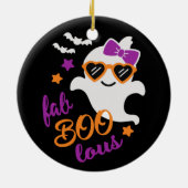 Fab Boo Lous Halloween Ghost Niedlich Keramik Ornament (Hinten)