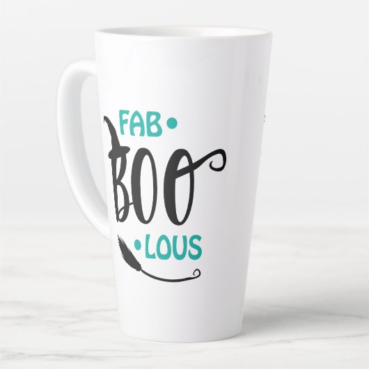 Fab-Boo-Lous Halloween Hexenbroomstick Milchtasse (Linke Ecke)
