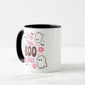 Fab BOO Lous Niedlich Ghosts White Halloween Tasse (Vorderseite Links)