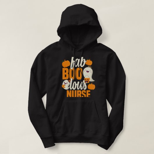 Fab Boo Lous Nurse Pumpkin Ghost Nursing Halloween Hoodie (Design vorne)