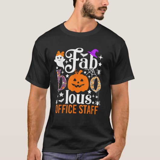 Fab Boo Lous Office-Mitarbeiter Funny Halloween-Ko T-Shirt (Vorderseite)