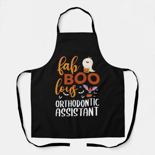 Fab Boo Lous Orthodontic Assistent Halloween Schürze (Vorderseite)