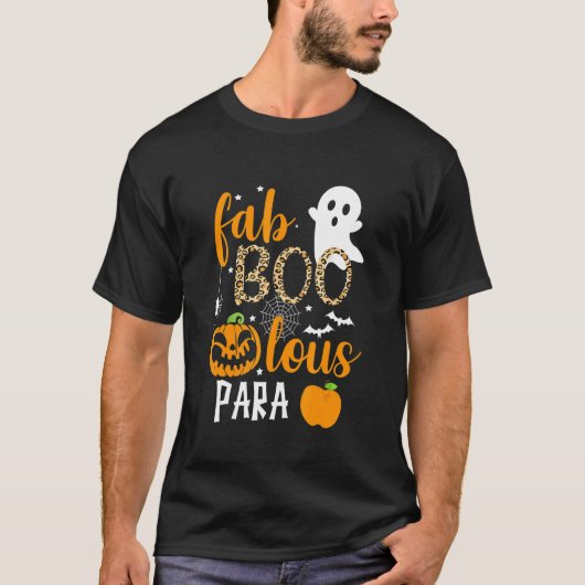 Fab Boo Lous Para Ghost Halloween T-Shirt (Vorderseite)