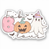 Fab-boo-lous Retro Groovy Halloween Aufkleber (Vorderseite)