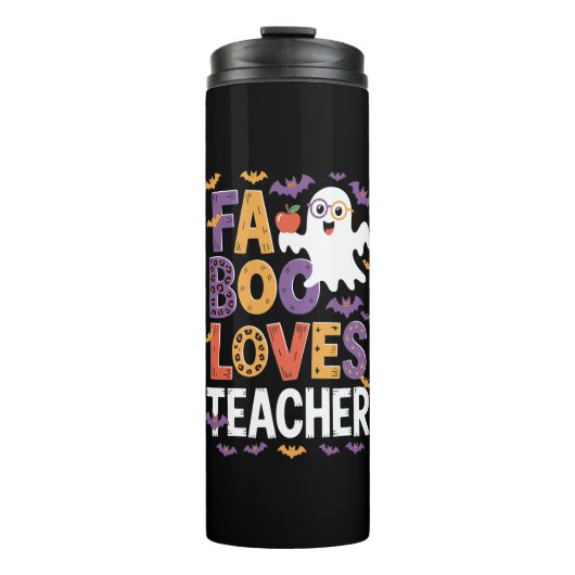 Fab Boo Lous Retro Halloween Thermosbecher (Vorderseite)