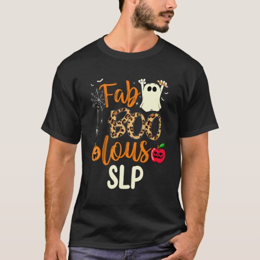 Fab Boo Lous SLP Leopard Spooky Halloween-Kostüm T-Shirt (Vorderseite)