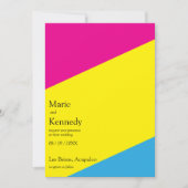 Fab Bright Summer Colors Digital Wedding Einladung (Vorderseite)