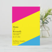 Fab Bright Summer Colors Digital Wedding Einladung (Stehend Vorderseite)