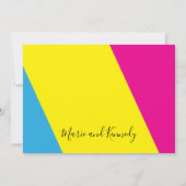 Fab Bright Summer Colors Digital Wedding Einladung (Rückseite)