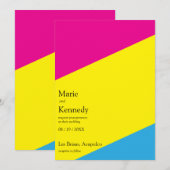 Fab Bright Summer Colors Digital Wedding Einladung (Vorne/Hinten)