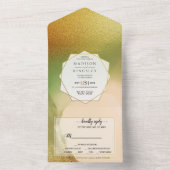 Fab Chartreuse 💚 Abstrakt unglaubliches Budget We All In One Einladung (Innen Boden)