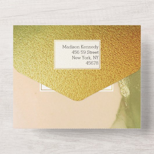 Fab Chartreuse 💚 Abstrakt unglaubliches Budget We All In One Einladung (Rückseite)