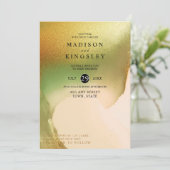 Fab Chartreuse 💚 Abstrakt unglaubliches Budget We Einladung (Stehend Vorderseite)