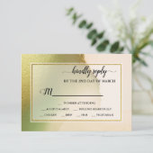 Fab Chartreuse 💚 Abstrakt unglaubliches Budget We RSVP Karte (Stehend Vorderseite)