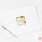 Fab Chartreuse Abstrakte Phantastische Hochzeit Quadratischer Aufkleber (Umschlag)