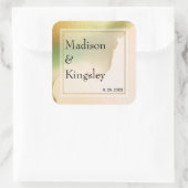 Fab Chartreuse Abstrakte Phantastische Hochzeit Quadratischer Aufkleber (Tasche)