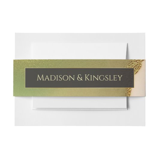 Fab Chartreuse 🤵 kühne & stilvolle Budgetheirat Einladungsbanderole (Vorderseite Beispiel)