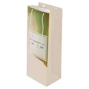Fab Chartreuse 🤵 kühne & stilvolle Budgetheirat Geschenktüte Für Weinflaschen