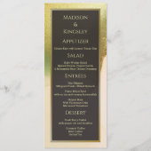 Fab Chartreuse 💚 kühne & stilvolle Budgetheirat Menükarte (Vorderseite)