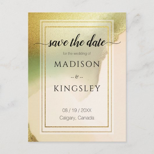 Fab Chartreuse 🤵 kühne & stilvolle Budgetheirat Postkarte (Vorderseite)