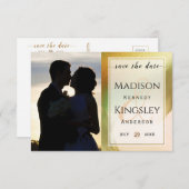 Fab Chartreuse 🤵 kühne & stilvolle Budgetheirat Save The Date (Vorne/Hinten)