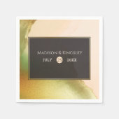 Fab Chartreuse 🤵 kühne & stilvolle Budgetheirat Serviette (Vorderseite)