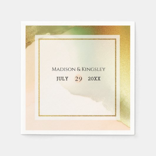 Fab Chartreuse 🤵 kühne & stilvolle Budgetheirat Serviette (Vorderseite)