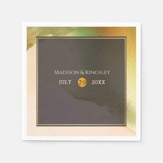 Fab Chartreuse 🤵 kühne & stilvolle Budgetheirat Serviette (Vorderseite)