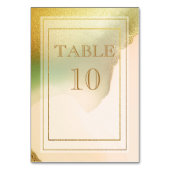 Fab Chartreuse 🤵 kühne & stilvolle Budgetheirat Tischnummer (Rückseite)